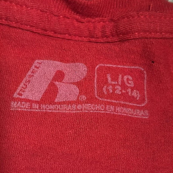 Russell Athletic University of Alabama Crimson Tide v-neck t-shirt (L 12/14 Jrs) - Picture 5 of 9